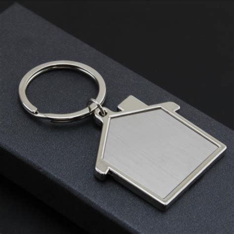 personalized house shaped keyrings